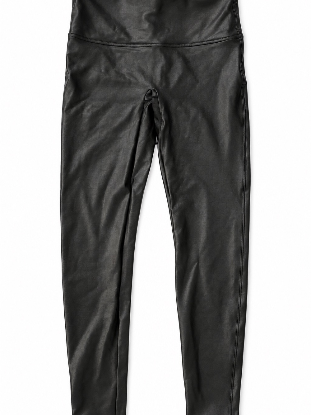 Spanx Black Faux Leather High-Waisted Leggings